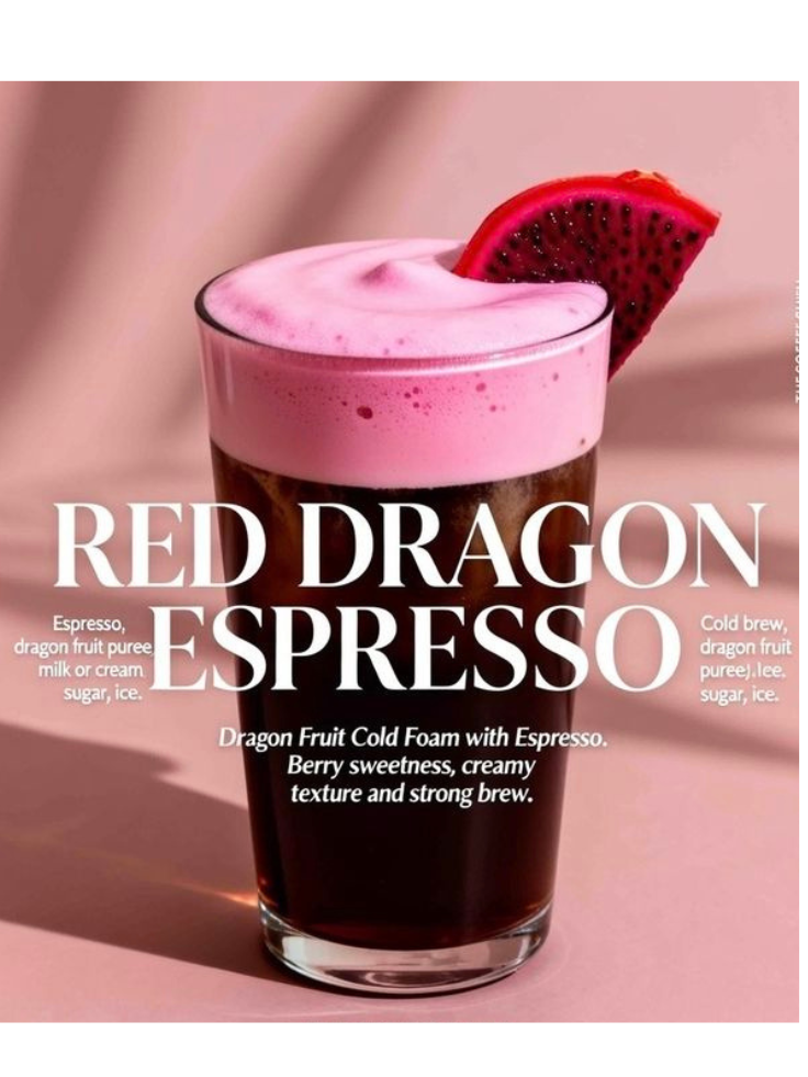 Red Dragon Espresso with Dragon Fruit and Lime
